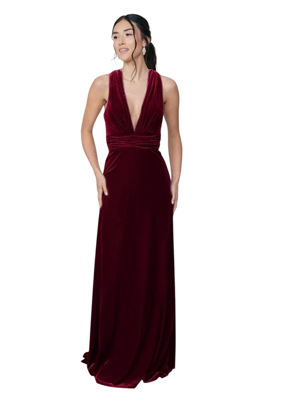 Revelry Dylan Dress Petite Maxi NWT Burgundy Color size 4